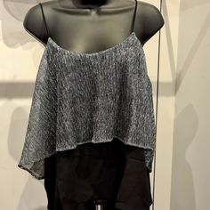 Very Lite, Stylish Top For Different Sizes Trendy Gray Top For Night Out, Gray Summer Party Top, Gray Party Tops For Spring, Gray Party Top For Spring, Sleeveless Tops For Fall Going Out, Gray Summer Party Tops, Summer Party Gray Top, Gray Party Tops For Fall, Silver Casual Top For Party