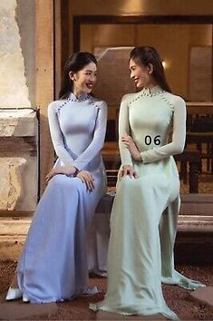 ao dai Vietnamese for women , chiffon double layer with pant | eBay Traditional Vietnamese Clothing, Vietnamese Clothing, Vietnam Dress, Vietnamese Wedding, Vietnamese Traditional Dress, Vietnamese Dress, Color Pants, Colored Pants, Dress Clothes For Women