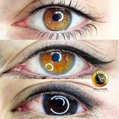 Smokey Eye Permanent Eyeliner, Perminant Eyeliner, Permanent Eyeliner Tattoo Ideas, Eye Permanent Makeup Eyeliner, Permanent Top Eyeliner, Smokey Permanent Eyeliner, Dusty Eyeliner Tattoo, Eye Lid Tattoos, Tattoo Eyeliner Styles