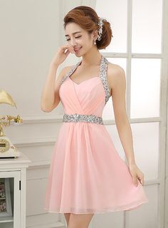 Fitted Chiffon Bridesmaid Dress For Prom, Pink Chiffon Dress With Sweep Train, Pink Chiffon Dress For Prom Banquet, Chiffon Prom Dress With Sweep Train For Prom Season, Elegant Chiffon Bridesmaid Dress For Homecoming, Chiffon Bridesmaid Dress With Sweep Train For Prom Season, Pink Chiffon Bridesmaid Dress For Prom Season, Chiffon Evening Dress For Prom Season, Chiffon Bridesmaid Dress For Prom