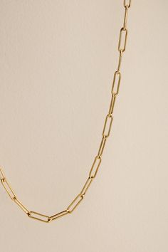 A bold paperclip style chain with elongated oval links and an oversized spring ring clasp, perfect as a charm holder. Last two images show our Paperclip Chain Necklace, Margaux Necklace and Roma Link Bracelet on Claire Danes in Hulu's 'Fleishman is in Trouble' Minimalist Chunky Chain Oval Link Jewelry, Modern Chain Necklace With Lobster Clasp For Everyday, Modern Everyday Chain Necklace With Lobster Clasp, Minimalist Chunky Chain Jewelry With Oval Links, Minimalist Oblong Paperclip Chain Jewelry, Modern Paperclip Bracelet With Oval Link Cable Chain, Modern Link Necklaces With Hook And Links, Minimalist Paperclip Chain Necklace For Formal Occasions, Modern Oval Link Paperclip Bracelet With Cable Chain