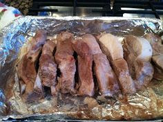 the meat is cooked and ready to be put in the oven