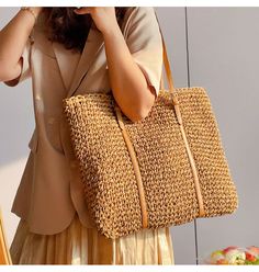 Chic large straw woven tote bag perfect for all occasions. Size: Medium Designer Style ID: 8289 Large Straw Woven Tote Bag, Summer Bag, Everyday Shoulder Bag, Beach Bag Everyday Shoulder Bag, Tote Bag Summer, Crochet Shoulder Bags, Straw Beach Bag, Bag Summer, Woven Tote Bag, Summer Bag, Woven Bag, Designer Style