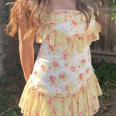 Off Shoulder Grace Mini Dress By Revolve! Super Cute And Flattering But It Doesn’t Fit Me Anymore! Fits More Like An Xs-S And Is Nonstretch! Sold Out Completely Tag Had Been Cut By Previous Owner Yellow Sun Dress, Yellow Sun, Mini Dress Casual, Sun Dress, Flower Dresses, Yellow White, Sundress, Off Shoulder, Colorful Dresses