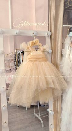 ** Please let a note about your current baby girl age/weight/height in checkout/inbox to help us prepare your order better ! Unique and beautiful high low gold tulle baby dress by Mommiest. They are perfect for any special occasions such as birthday, 1st birthday, party, photoshoots, christmas, new year,... Material: tulle, satin, chiffon *This design dress will be handmade to order, so let us know your baby's weight and height. - Items are made by original Mommiest boutique. All products come w Gold Glitter Tulle Princess Dress For Party, Gold Glitter Tulle Princess Dress For Wedding, Gold Tulle Pageant Dress For Party, Cute Gold Party Dress, Gold Glitter Tulle Tutu Dress For Pageants, Gold Glitter Tulle Tutu Dress For Pageant, Gold Tulle Princess Dress For Wedding, Gold Princess Tulle Pageant Dress, Gold Tulle Princess Pageant Dress