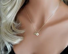 "INITIAL BIRTHSTONE NECKLACE This personalized custom hand-stamped initial and birthstone charm makes the perfect gift for her. Great everyday necklace. ✦ 14k gold filled, rose gold filled or sterling silver chain and components ✦ Swarovski birthstone (6mm) Setting is plated over brass (not to be worn in shower) ✦ Hand-stamped initial disc (9.5mm / 20g) ✦ Disc has smooth, shiny finish ✧ Necklace comes 18\" - for a different length, please leave message in personalization box ✦ Let us know if you Initial Birthstone Necklace, Birthday Gift For Daughter, Mother Daughter Jewelry, Daughter Jewelry, Jupiter Fl, Graduation Gifts For Her, Personalized Gifts For Mom, Gift For Daughter, Birthstone Gifts