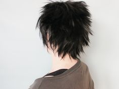 Short Black Wig, Dark Black Hair, Short Black Wigs, Spiky Hair, Pieces Men, Black Wig, Emo Goth, Messy Hairstyles, Hair Piece