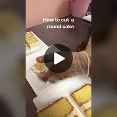 a video demonstrating how to cut a round cake