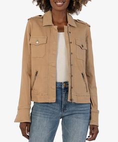 Amanda Boxy Jacket (Cafe) Utility Jacket Outfit, Boxy Jacket, Everyday Jacket, Structured Jacket, Small Cafe, Utility Style, Textured Jacket, Lightweight Blazer, Boyfriend Shorts