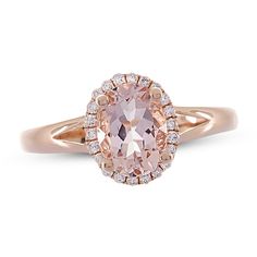 Formal Morganite Rings With Halo Design, Morganite Rings With Halo Design For Formal Occasions, Blush Diamond Ring With Center Stone, Oval Morganite Wedding Ring With Brilliant Cut, Blush Oval Wedding Rings, Blush Oval Rings For Wedding, Morganite Oval Rings With Brilliant Cut, Oval Blush Rings For Wedding, Luxury Oval Morganite Wedding Ring With Halo Setting