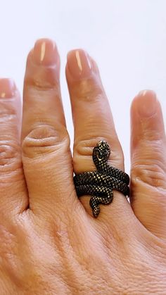 Antique brass gold plated three layer style. Egyptian Snake design. Made in Egypt. Size 8.5. Egyptian Snake, Snake Design, Snake Ring, Layer Style, Brass Gold, Three Layer, Antique Brass, Egypt, Gold Plate