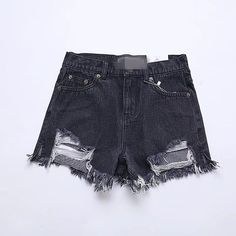 This is a very sexy Denim shorts,it have hole elements,and it's very popular in the summer wear is not only beauty but also very cool, you can wear it go to a party or work, it can match very much,this Denim shorts is a good choice.Material: DenimColors: Black,Light BlueSize: XS,S,M,LWaistline: High WaistDecoration:NoPocket: Side Pockets and Back PocketsPattern: Pure ColorFit Type: SlimClose Type: ZipperOccasion: Casual,StreetSeason: SummerThe accessories are not included. Edgy Summer Shorts, Edgy High Waist Summer Shorts, Edgy High Waist Shorts For Summer, Edgy Ripped Shorts For Spring, Edgy Ripped High-waisted Jean Shorts, Edgy High-rise Summer Shorts, Edgy High Rise Summer Shorts, Edgy High-waisted Shorts For Summer, Edgy Ripped Bottoms For Summer