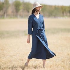 women-linen-dress-v-neck-Short-sleeves-summer-dresses Waist Belts, Spring Women, Collar Designs, Linen Dresses, Women Dresses, Dress Making, Duster Coat, Trench Coat, Victorian Dress