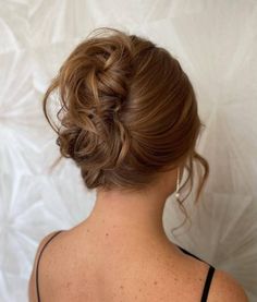 60 Updos for Thin Hair That Score Maximum Style Point Wedding Hair Short Length Updo, Bridesmaid Hairstyle Shoulder Length, Pretty Bridesmaid Hair, Updo On Black Hair, Short Hair Low Updo Wedding, Loose Updo Wedding Medium Hair, Simple Twist Updo, Short Bridesmaid Hairstyles Updo, Medium Hair Hairdo