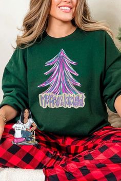 We are loving this Christmas sweatshirt! Unisex and true to size. Gildan brand sweatshirts Holiday Green Cotton Sweatshirt, Green Cotton Holiday Sweatshirt, Christmas Green Sweatshirt With Graphic Print, Green Christmas Sweatshirt With Letter Print, Christmas Green Graphic Print Sweatshirt, Green Christmas Crew Neck Sweatshirt, Christmas Sweatshirt Ideas, Brand Sweatshirts, Sweatshirt Ideas