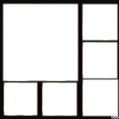 an open window with white squares in the middle and black frame on the outside side