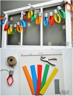 The holiday decorating season is nearly among us and I could not be more excited. I started weeks ago making so many DIY Christmas ornaments and decorations. I typically make a lovely garland for my Diy Garland Ideas, Juleverksted For Barn, Kerajinan Diy, Garland Ideas, Preschool Christmas, Christmas Classroom, Diy Garland, Groundhog Day, Christmas Crafts For Kids