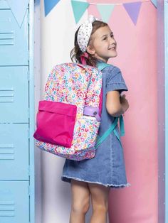 Wild Child Backpack Casual Bag With Removable Pouch For School, Casual School Bag With Removable Pouch, Trendy Satchel Backpack For Back To School, Trendy Softback Bags For End Of School Year, Casual Multicolor Backpack For School, Trendy Backpack Satchel For Back To School, Trendy Back To School Satchel Backpack, Pink Backpack With Pockets For Everyday Use, Casual Standard Backpack For School