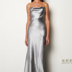 Beautiful Silver Dress, Never Worth New With Tags. It Is A Bit Thicker Silk Material In The Sense That It Is Very Flattering On Your Stomach And In The Back As Well. Only Listing Because The Wedding I Was Going To Wear It To Is Mandatory Black Dresses. Silver Grey Bridesmaid Dresses, Silver Silk Dress, Maxi Dress Boho Chic, Silver Bridesmaid Dresses, Striped Casual Dresses, Silver Cocktail Dress, Rose Maxi Dress, Black Floral Maxi Dress, Grey Bridesmaid Dresses