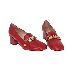 Same Day, 2-Day Shipping All Our Items Are In Stock Authentic. Made In Italy New And Never Used These Shoes Come With Tags, Dust Bags, And Box Red Leather Sylvie Chain Detail Sylvie Web Round Toe Heel: 2.2" Color: Hibiscus Red Sizes: Eu 36.5/ Us 6.5 (Insole Length 9.5") Eu 37/ Us 7 (Insole Length 9 5/8") Gucci Strawberry Shoes, Designer Formal Heels With Horsebit Detail, Gucci Luxury Heels With Red Sole, Luxury Gucci Heels With Red Sole, Formal Round Toe Heels With Horsebit Detail, Red Gucci Leather Heels, Gucci Red Leather Heels, Classic Gucci Leather Heels, Luxury Red Heels For Workwear