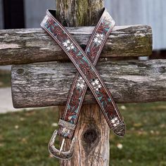 Hand Carved Western Artisan Belt with White Flowers and Turquoise Accents Functional Wardrobe, Tooled Leather Belts, Turquoise Accents, Western Belt, Color Accents, Belt Design, Western Belts, Hand Tooled Leather, Tooled Leather