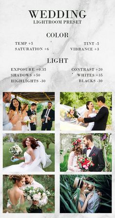 a poster for a wedding with photos and text