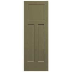 a green door on a white background