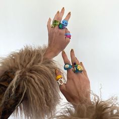 Chunky Clay Rings 2pcs Y2k Rings Chunky Indie Clay Rings Indie Jewelry Colorful Rings 80s Styles Wavy Wings Organic Shape Rings Y2k Rings, Womens Jewelry Trends, Urban Outfitters Clothes, Indie Jewelry, Gold Girl, Dope Jewelry, Handcrafted Accessories, Chunky Rings, Bling Rings