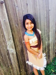 kids pocahontas costume - Google Search Pocahontas Dress Diy, Pocahontas Halloween, Diy Fantasia, Carnaval Costume