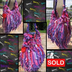 Ultra Fringe Purse Funky,Reds,purples,Pinks,Unique,Handbag,Tote,One Of a Kind,Custom Made,Funky.. BEFORE I start with my description i wanted to let you know I CAN WORK WITH ANY BUDGET. I can build a handbag to FIT ANY BUDGET. Just drop me a line and tell me what you want and i'll let you know what type/size/shape/design handbag i can produce for that amount. PLEASE NOTE: The bag pictured has been sold. I can make another bag similar to it, but because my work is custom made from repurposed mate Timeless Purse, Unique Handbag, Fringe Purse, Fashion Tutorial, What Type, Arm Candy, Shape Design, Red Purple, Tote Handbags