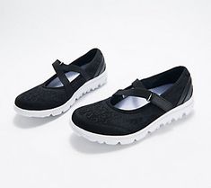 Lightweight and breathable, these slip-on Mary Jane shoes were made for walking. The firm heel counter adds support and the rubber outsole features a deep tread pattern for traction. From Propet. Breathable Slip-ons With Round Toe, Non-slip Round Toe Slip-ons For Walking, Non-slip Slip-ons For Walking With Round Toe, Comfortable Non-slip Walking Shoes, Comfortable Slip-resistant Walking Shoes For Spring, Black Breathable Slip-ons For Spring, Sporty Non-slip Slip-on Sneakers For Walking, Comfortable Breathable Closed Toe Slip-on Sneakers, Non-slip Slip-on Sneakers For Walking