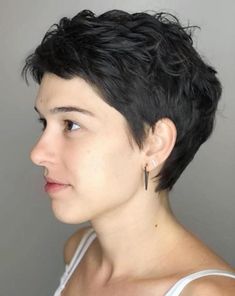 60 Adorable Short Pixie Haircuts Mixing Charm and Ease for 2024 Short Black Hair, Textured Pixie Cut, Rich Brunette, Hair Dark, Long Pixie