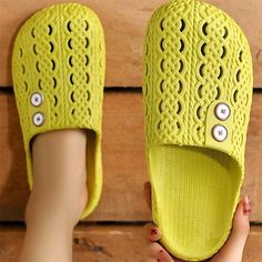 Category:Slippers; Upper Materials:EVA; Season:Summer; Heel Type:Flat Heel; Gender:Women's; Toe Shape:Round Toe; Style:Minimalism,Fashion,Casual; Heel Height(inch):<1; Outsole Materials:EVA; Occasion:Home,Daily; Closure Type:Loafer; Pattern:Solid Color; Listing Date:07/21/2023; Production mode:External procurement; 2023 Trends:House Slippers,Comfort Shoes; Foot Length:; Foot Width:; SizeChart1_ID:2:184043; Size chart date source:Provided by Supplier. Spring Non-slip Jelly Sandals For Outdoors, Outdoor Round Toe Slippers For Beach Season, Comfortable Slip-on Flip Flops For Outings, Summer Open Toe Non-slip Clogs, Non-slip Synthetic Beach Clogs, Non-slip Synthetic Clogs For Beach, Spring Outdoor Flat Flip Flops, Non-slip Round Toe Clogs For The Beach, Non-slip Slip-on Jelly Sandals For Vacation