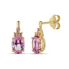 Be pretty in pink with these sweet pink topaz earrings. An oval drop is accented with round stones on the top. This earring is secured with a post and nut closure. Size: One Size. Gender: female. Age Group: infant. Walmart Earrings, Pink Topaz Earrings, Fall Handbag Trends, Pink Topaz, Topaz Earrings, Sterling Silver Earrings, Topaz, Silver Earrings, 18k Gold