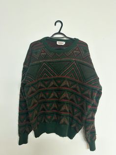 Vintage 2X Tundra sweater in a beautiful pattern with green with orange, black, and brown. Fits more like a modern 1X. Tundra Sweater, Like Green, Brown Fits, Neue Outfits, Vintage Rock, Green Sweater, Beautiful Patterns, New Outfits, Orange Black