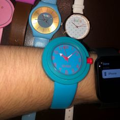 This Fun Spunky Watch Is Super Fun. *Crazy For Color* Casual Watches Gift, Everyday Blue Quartz Watch, Blue Analog Display Watch For Everyday Use, Blue Everyday Watches With Round Dial, Blue Everyday Watches, Blue Casual Watch With Round Dial, Blue Analog Watch For Everyday Use, Trendy Blue Watch For Gift, Casual Blue Watch With Round Dial