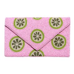 Citrus Beaded Clutch Bag With Pink Canvas Lining Lime Canvas - Etsy Summer Beaded Pouch Bag, Summer Pink Beaded Bag, Pink Beaded Rectangular Clutch, Summer Beaded Clutch Bag, Summer Beaded Clutch As Gift, Pink Rectangular Beaded Clutch, Summer Beach Beaded Clutch, Rectangular Pink Beaded Clutch, Pink Summer Travel Clutch