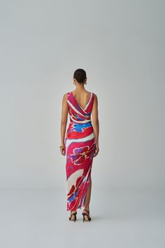 Ikat print inspired overlap hand micro pleat dress with adjustable side drawstring detailing Fabric: COTTON SILK Colour: PINK / RED No of Components: 1 Care: DRY CLEAN ONLY DELIVERY TIME: 5-6 WEEKS Pleat Dress, Jumpsuit Jacket, Ikat Print, Night Out Outfit, Co Ord Set, Dress Suits, Pleated Dress, Cotton Silk, Dresses Xs