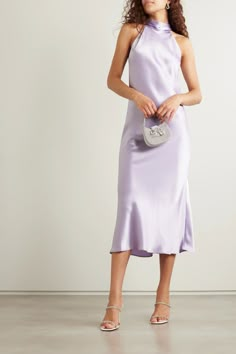 Purple Dress Aesthetic, Pastel Purple Dress, Vestidos Color Pastel, Latest Bridesmaid Dresses, Purple Long Dress, Rich Clothes, Purple Midi Dress, Bridesmaid Dress Styles