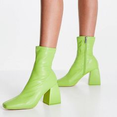 New Asos Public Desire Supreme Square Toe Sock Booties In Lime Green. Zip Side. Brand New Without Box. No Trades | No Holds | No Modeling. Offers Welcome Through The Offer Button Only. Casual Square Toe Boots For Spring, Trendy Ankle-high Spring Boots, Green Ankle-high Summer Boots, Summer Ankle-high Green Boots, Summer Green Ankle-high Boots, Trendy Ankle-high Summer Boots, Trendy Summer Ankle-high Boots, Green Ankle Boots For Spring, Casual Summer Boots With Square Toe