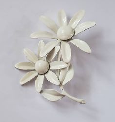 Fun Brooch  Needs to be cleaned, worn No Returns White Vintage Collectible Brooch, Vintage White Flower Enamel Pin, Vintage White Flower Brooches, Vintage White Flower Pins, White Vintage Flower Brooches, Vintage White Flower Brooch, Fun Brooch, Flower Retro, Hendersonville Nc