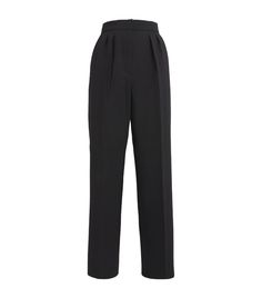 Find MAX MARA Virgin Wool Pleated Trousers on Editorialist. The House of suiting staples, Max Mara presents these tailored trousers in a classic cigarette cut, featuring subtle pleating at the waist that perfects their overall fit and enhance their shape. They are then cropped at the ankle for a real 1960s Mod flair. Classic Tailored Structured Bottoms, Tailored Structured Formal Bottoms, Formal Structured Bottoms With Pressed Crease, Elegant Structured Pants For Formal Occasions, Elegant Structured Formal Pants, Classic Structured Work Pants, Tailored Structured Business Pants, Classic Structured Pants For Workwear, Structured Office Pants With Pressed Crease