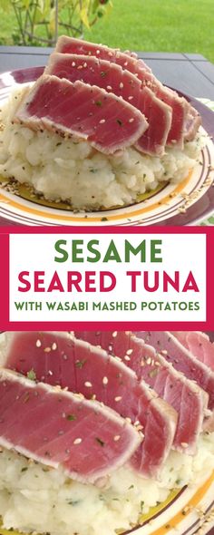 sesame seared tuna plated with wasabi mashed potatoes Wasabi Mayo, Best Easy Dinner Recipes, Asian Noodle Dishes, Wok Recipes, Mongolian Beef Recipes, Mayo Sauce, Seared Tuna, Easy Chinese Recipes, Japanese Cooking