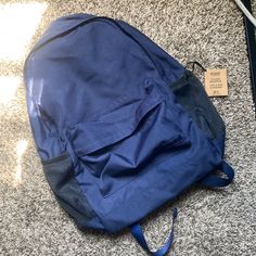 Navy Blue Classic Backpack Blue Large Capacity Backpack For Travel, Casual Blue Student Backpack, Large Capacity Blue Backpack For Travel, Blue Backpack For Students, Casual Blue Backpack For Daily Use, Blue Softback Backpack For Travel, Blue Softback Travel Backpack, Blue Backpack With Adjustable Strap For Daily Use, Blue Large Capacity Standard Backpack