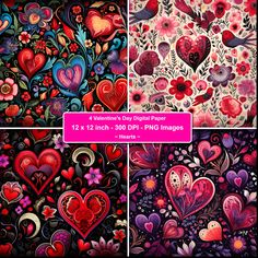 valentine's day wallpapers with hearts and flowers