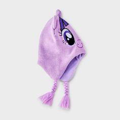 Amp up your accessories with the Girls' My Little Pony Beanie in Purple. This fashion beanie is made of midweight knit and adjustable fabric for all-day cozy comfort. It features ‘My little Pony’ graphics in the beanie to add a cute touch to their cool-weather outfit, while the pull-on style allows for easy on and off making it a must have for your winter wardrobe. Adjustable Purple Beanie For Winter, Cute Cotton Bonnet For Winter, Cute Adjustable Warm Beanie, Cute Adjustable Cotton Beanie, Adjustable Purple Casual Beanie, Adjustable Casual Purple Beanie, Warm Adjustable Hats For Playtime, My Little Pony Twilight Sparkle, Girls Beanie