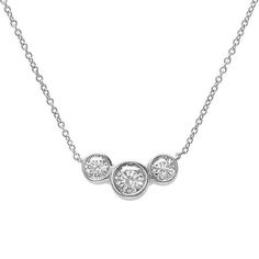 https://harrychadent.com/collections/pendants/products/three-stone-round-diamond-necklace-pendant-white-gold-3-5-carats Bezel Set Necklace, Jewellery Shops, Jewellery Sale, Three Stone Diamond, Infinity Necklace, Bezel Pendant, Bezel Diamond, Diamond Pendant Necklace, Simple Necklace