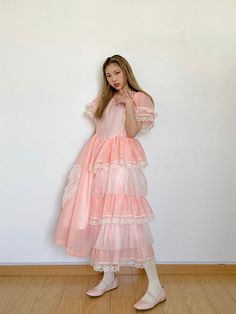 Designer Brand: August Unicorn Peiliee Co.,Ltd is the original retailer of designer brand August Unicorn Size guide S: bust: 88cm, shoulder: 30cm, dress length: 105-114cm, waist: 78cm M: bust: 92cm, shoulder: 32cm, dress length: 110-119cm, waist: 82cm For customized sizing, please email us your size measurements for bust, waist, hips, height and dress length you wish to info@peilieeshop.com 💞 Feminine Midi Lace Dress With Lace Collar, Pink Midi Lace Dress With Lace Trim, Pink Ruffled Tea Length Dress, Pink Ruffled Tea-length Dresses, Pink Tea Length Ruffled Dress, Pink Tea-length Ruffled Dresses, Ruffled Lace Midi Dress For Garden Party, Balletcore Dress With Lace Trim, Lace Knee-length Midi Dress With Ruffles