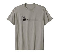 a gray t - shirt with an image of a bird on the water