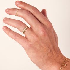 A shiny and shimmering coin-edged ring to wear on its own, or to add to a stack. Throw a coin in the metaphorical fountain! Heirloom Style Stackable Midi Rings With Round Band, Everyday Stackable Wide Band Ring, Gold Plated Stackable Rings For Everyday, Everyday Gold Plated Stackable Rings With Round Band, Gold Stackable Midi Rings Fine Jewelry, Stackable Yellow Gold Engraved Ring For Everyday Wear, Modern Stackable Engraved Round Band Ring, Fine Jewelry Gold Plated Stackable Rings With Round Band, Gold Plated Stackable Rings Round Band Fine Jewelry